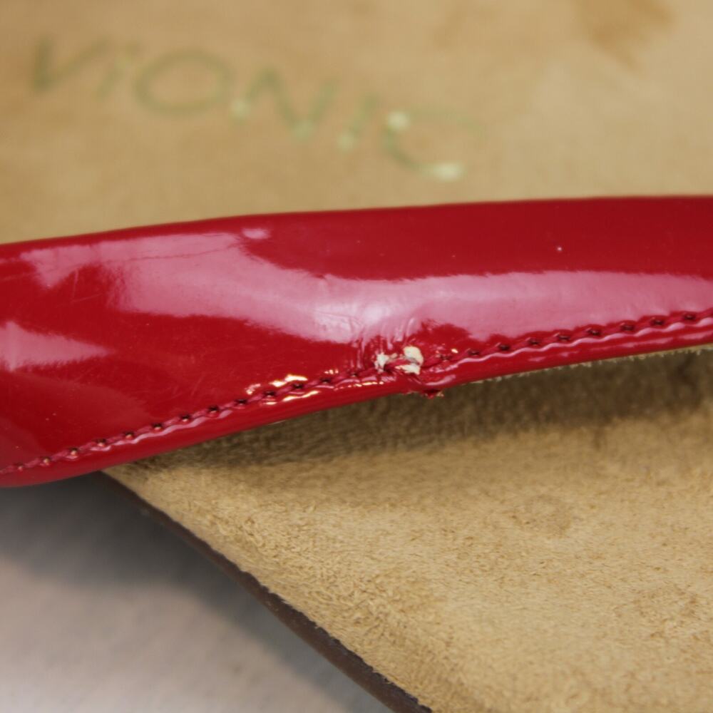 Vionic Thong Sandals Womens 11 Red Leather Comfort - Picture 10 of 10